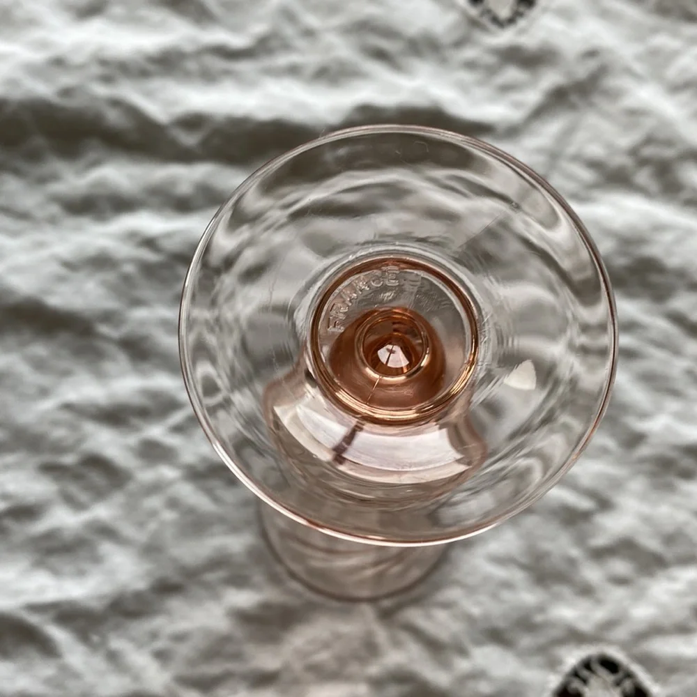 Vintage Luminarc/Arcoroc “Rosaline” Pink Swirl Champagne Flute!